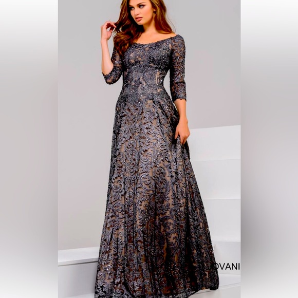 Jovani Dresses & Skirts - Elegant Jovani style 37938. Color is Grey. Size 18.